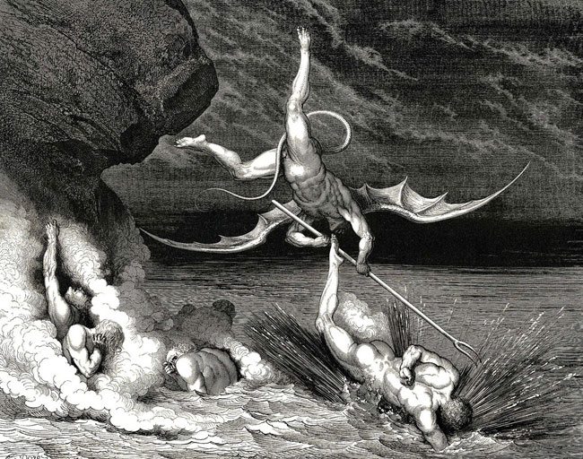 Gustave Dor: Ciampolo sfugge ad Alichino